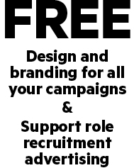 Free design and support role advertising