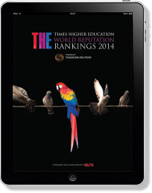 THE World Reputation Rankings 2014 on iPad